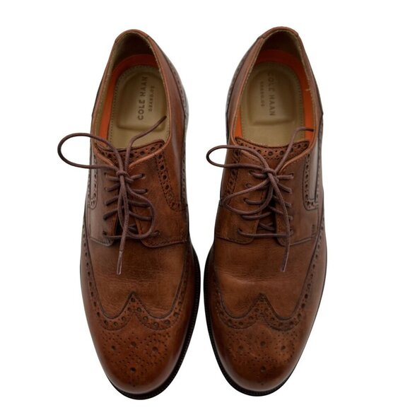 Cole Haan Grand.OS Mens 9.5W Leather Wingtip Brogue Oxford Comfort Shoe Timeless - Picture 3 of 16
